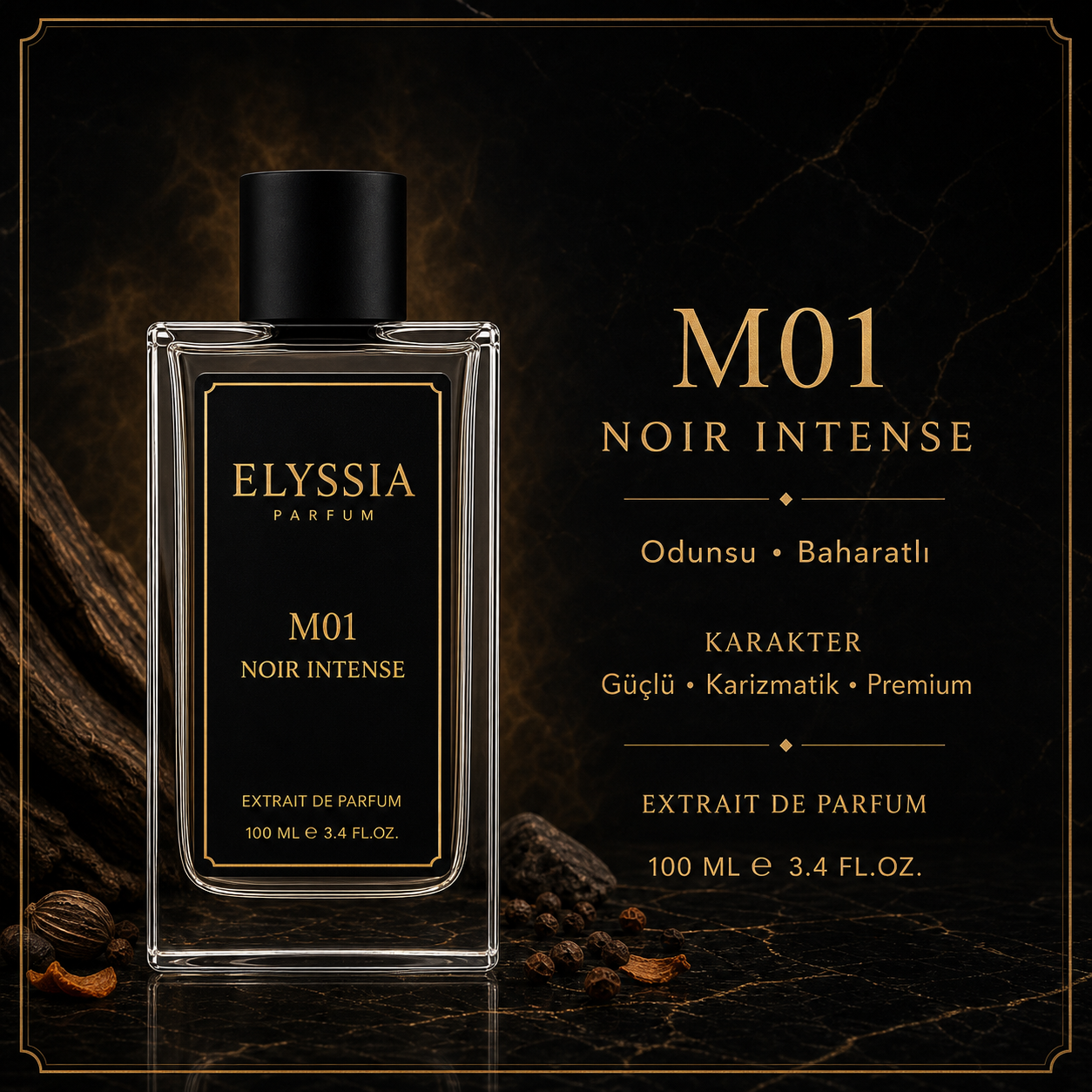 Elyssia - M01 Yoğun Siyah