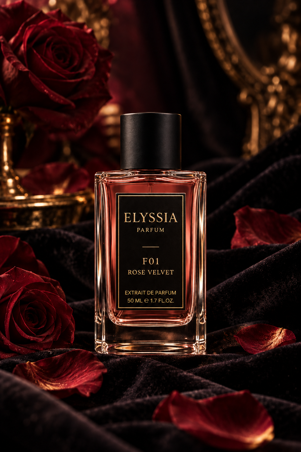 Elyssia - F01 Rose Velvet 50 ml parfüm şişesi