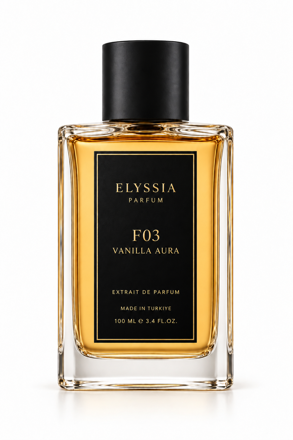 Elyssia F03 VANILLA AURA arka şişe görünümü