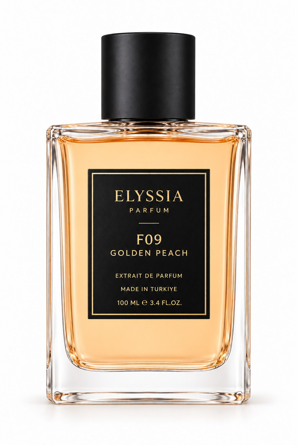 Elyssia F09 GOLDEN PEACH arka şişe görünümü