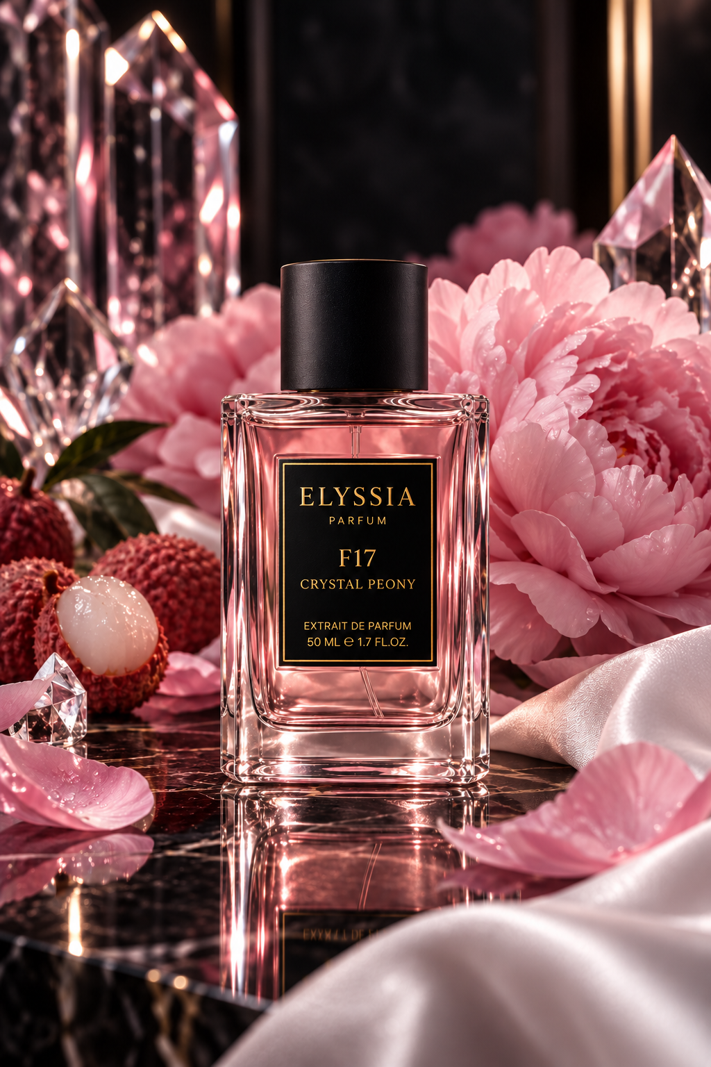 Elyssia - F17 Crystal Peony 50 ml parfüm şişesi