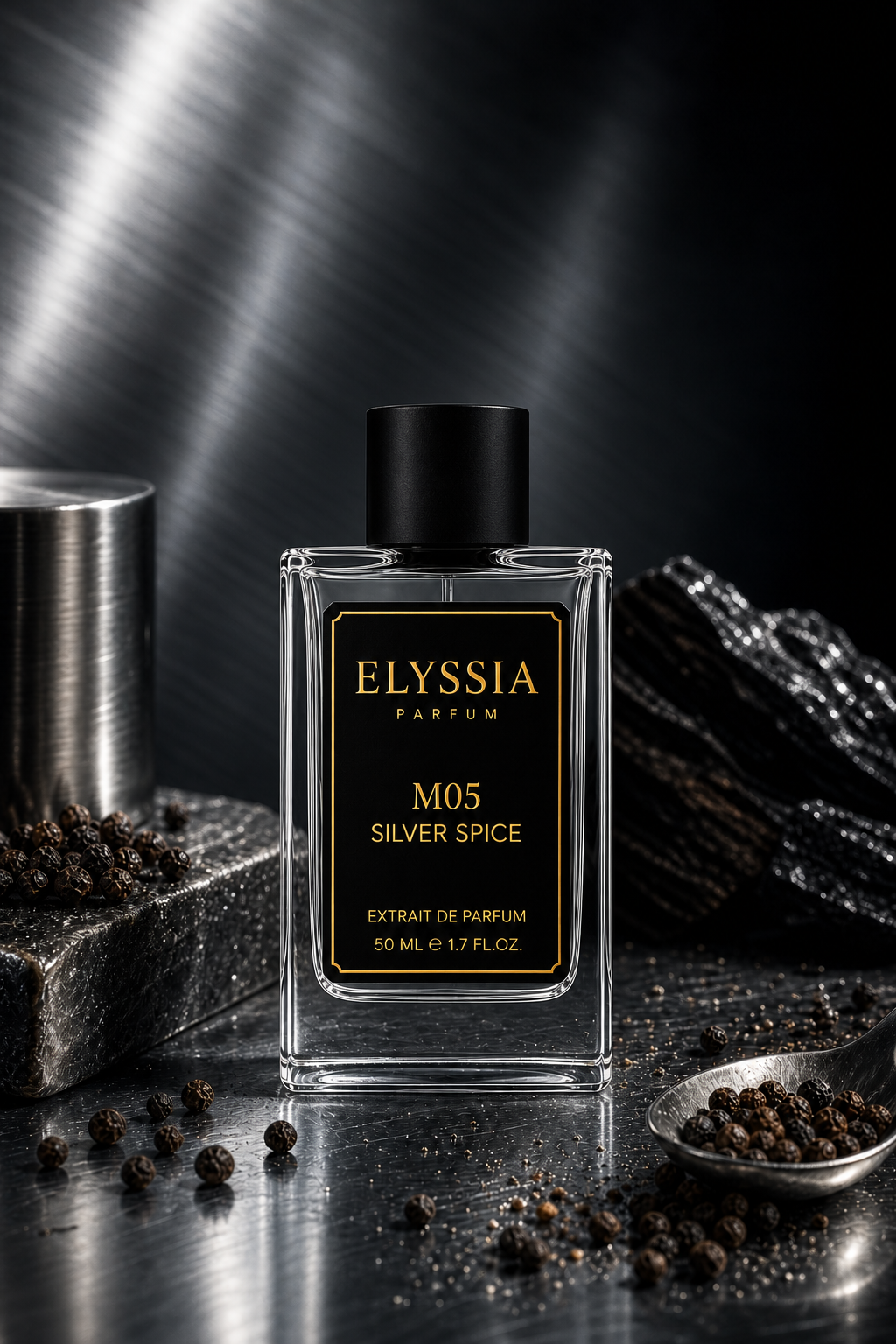 Elyssia - M05 Silver Spice 50 ml parfüm şişesi